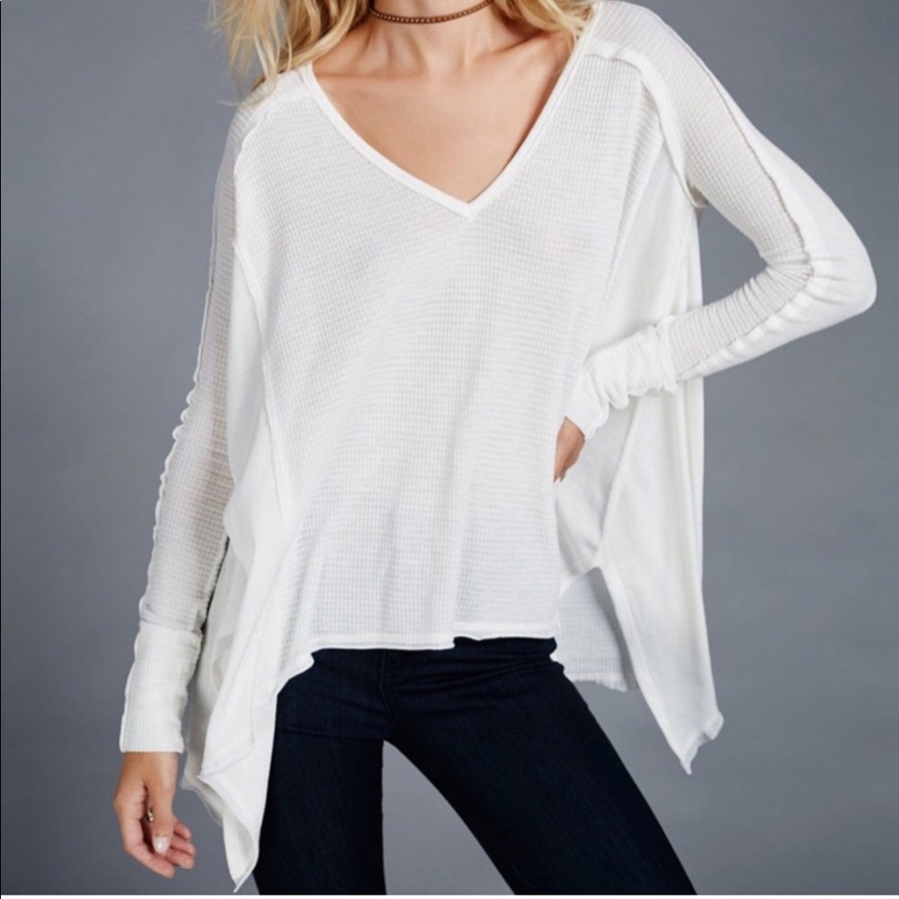 Free People | Flowy Thermal V-Neck Top